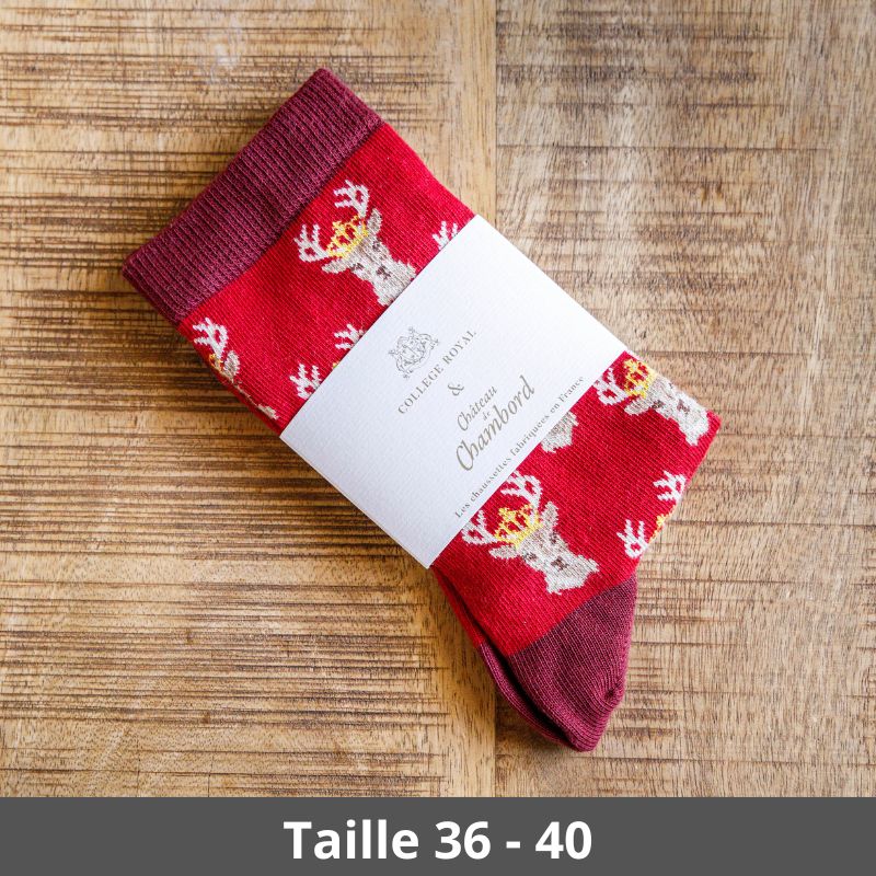 Chaussettes « Cerfs Couronnés » 36-40 - Chambord x Collège Royal