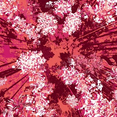 Carré de soie couleur cerise - Chambord x Maison Petrusse