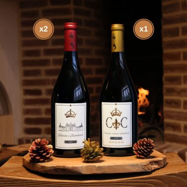 Chambord wine box - trio 2 red and 1 white