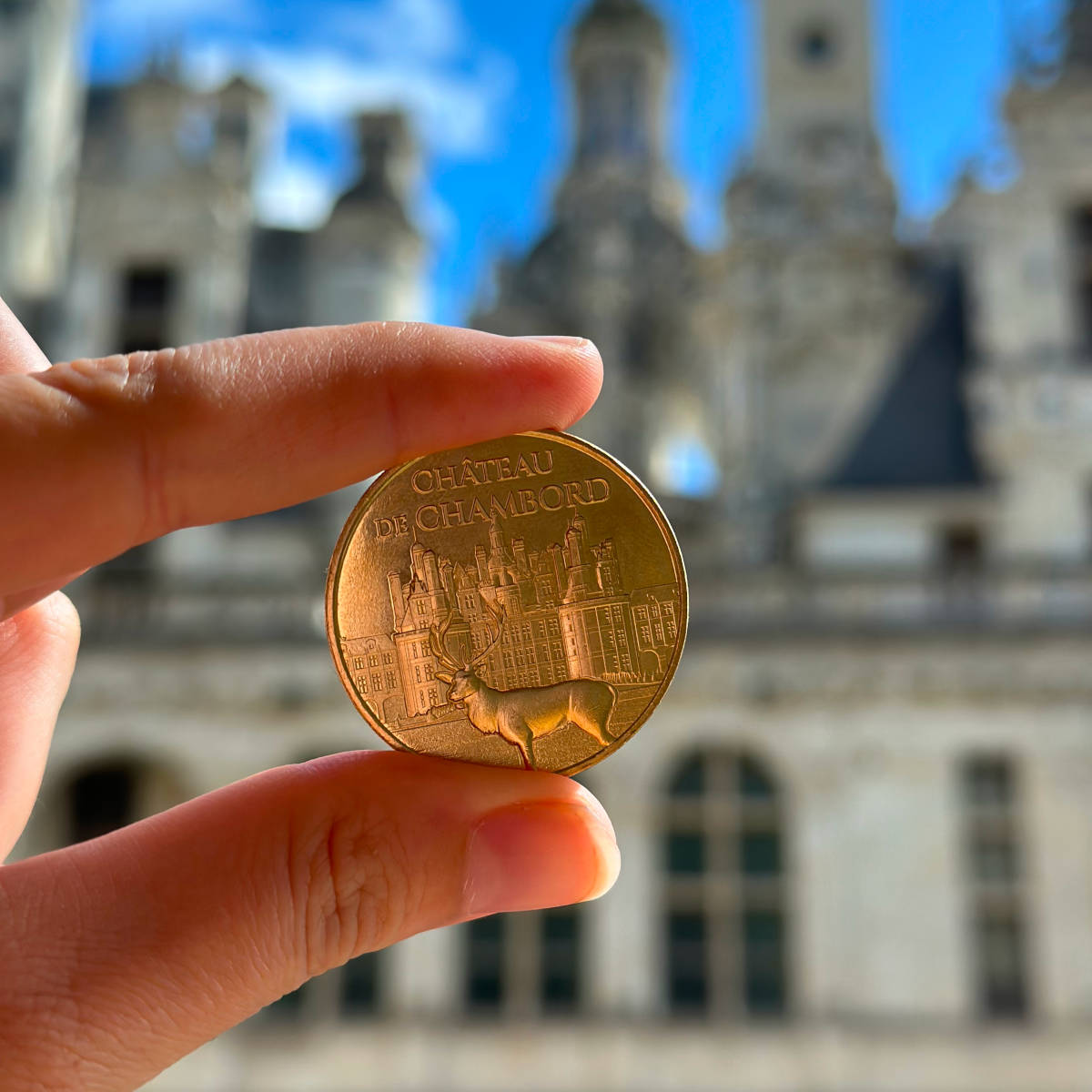 Collection medal castle of Chambord and a deer 2023